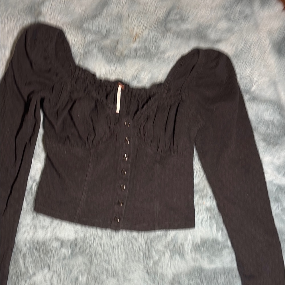 Free People Women’s‎ Black Corset Look Top